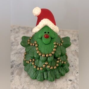 Vintage Hallmark Merry Miniature Smiling Xmas Tree 1982